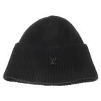 ショッピングニット帽 LOUIS VUITTON ルイヴィトン ビーニー LV アヘッド 1.1 MP3246 フロントロゴ ニット帽 ブラック