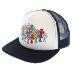 クロムハーツ MULTI COLOR SEMETERY CROSS TRUCKER CAP マルチセメタリークロスプリントトラッカーキャップ ブラック/ホワイト/シルバー