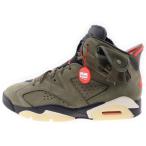 ナイキ ×TRAVIS SCOTT AIR JORDAN 6 RETRO SP CN1084-200 トラヴィススコット エアジョーダン6 ハイカットスニーカー US10/28cm カーキ