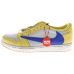 ナイキ ×TRAVIS SCOTT WMNS AIR JORDAN 1 ウィメンズ エアジョーダン1 カナリー ローカットスニーカー US10/27cm DZ4137-700