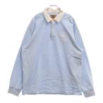 SUPREME シュプリーム 22SS ×Burberry Rugby バーバリー ラグビー ラガーシャツ 長袖カットソー ライトブルー/ホワイト