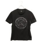 FENDI フェンディ Sequins Logo Tee スパンコールロゴ半袖カットソー Tシャツ ブラック FY0895 A4PX