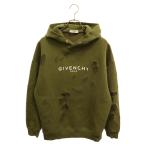 GIVENCHY ジバンシィ 20SS destroyed hoodie デストロイドフーディー プルオーバーパーカー グリーン BMJ03H3Y42