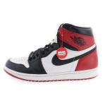 NIKE ナイキ AIR JORDAN1 RETRO HIGH OG BLACK TOE 555088-125 エアジョーダン1 ハイカットスニーカー つま黒 US10/28cm ブラック/レッド