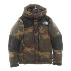 ザノースフェイス Novelty Baltro Light Jacket ノベルティバルトロライト カモ柄ナイロンダウンジャケット カーキ/ブラック ND91845