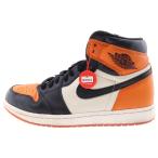 ナイキ AIR JORDAN 1 エアジョーダン 1 レトロ シャッタードバックボード ハイカットスニーカー US10/28cm 555088-005 オレンジ