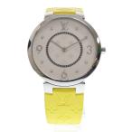 LOUIS VUITTON ルイヴィトン Tambour Slim Monogram タンブール スリム モノグラム 8Pダイヤ クォーツ時計 腕時計 ホワイト/イエロー Q1E01