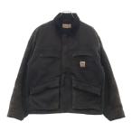 STUSSY ステューシー WASHED CANVAS SHOP JACKET ウォッシュドキャンバスショップワークジャケット ブラック 115589