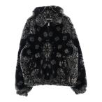 SUPREME シュプリーム 21SS Bandana Faux Fur Bomber Jacket バンダナ ファー ボンバー アーチロゴ ジャケット ブラック