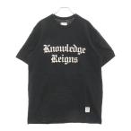 SUPREME シュプリーム 13SS Knowledge Reigns T-shirts フロントプリント クルーネック半袖Tシャツカットソー ブラック