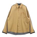 MARNI マルニ 24AW TROPICAL WOOL SHIRT CUMU0278QS TW839 トロピカル ウール バイカラー 長袖シャツ ブラウン/グレー
