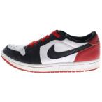 ナイキ AIR JORDAN 1 エアジョーダン1 ブラックトゥ レースアップ ローカットスニーカー ホワイト/ブラック/レッド US8/26cm CZ0790-106