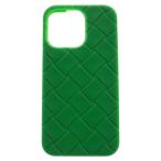 BOTTEGA VENETA (ボッテガヴェネタ) イントレチャート ラバーシリコンiPhone 14Pro ケース スマホケース グリーン 789836V0EY03708