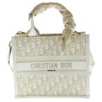 Christian Dior クリスチャンディオール Book Tote ブックトートスモール ショルダーバッグ レディース スカーフ付き ホワイト M1325CZBB