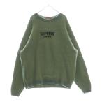 SUPREME シュプリーム 24AW Flocked Logo Sweater フロックド ロゴ クルーネックニットセーター グリーン