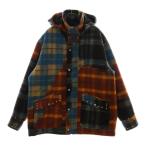 BLUEMARBLE ブルーマーブル Studded tartan wool parka スタッズタータンチェックウールコート マルチカラー