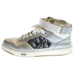 DIOR ディオール B27 CALF OBLIQUE JAC 3SH132ZIR スムースカーフスキン オブリーク ベルクロ ミッドカットスニーカー グレー/ホワイト