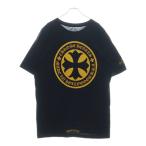 CHROME HEARTS クロムハーツ BACK CH PLS TEE バックCHプラスプリントクルーネック半袖Tシャツ 半袖カットソー ブラック/イエロー