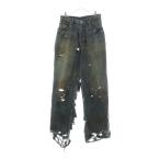 BALENCIAGA バレンシアガ 23SS スーパーデストロイ加工ラージフィットバギーデニムパンツ インディゴ 745248 TNW01