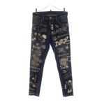 ディースクエアード 22SS Graffiti Skater Jean グラフィティスケータージーンズ ペイントスキニーデニムパンツ ジーンズ S74LB1099
