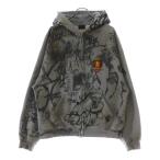 バレンシアガ 24SS graphic paint skater Hoodie グラフィックペイントスケータージップアップスウェットパーカー フーディー 744457 TOVA8