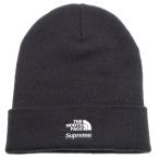 SUPREME シュプリーム 24AW ×THE NORTH FACE TNF Beanie ザノースフェイス ロゴ刺繍ビーニー ニット帽 ブラック