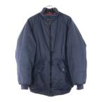 バレンシアガ NAVY BLUE Jacket with standing collar スタンディングカラー ジップアップ中綿ジャケット ネイビー 681426 TBP01