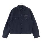 BALENCIAGA バレンシアガ 19AW CREW Denim Jacket 628701 TEW35 ロゴ刺繍 デニムジャケット ブラック