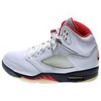 ナイキ AIR JORDAN 5 RETRO FIRE RED DA1911-102 エアジョーダン5 ファイアレッド ハイカットスニーカー ホワイト/レッド US10.5/28.5cm