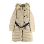 MONCLER モンクレール GENEVRIER ジュヌヴリエ ファー付きフーデッドジップアップ ダウンコート ベージュ レディース 32093499172568065
