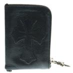 CHROME HEARTS クロムハーツ ONE TRILLION DLRS CEME ワン トリリオン クロスパッチ付き ダガー ラウンドジップコインケース ブラック