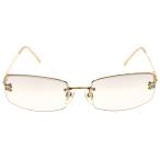 CHANEL シャネル リムレス ココマーク ラインストーン サングラス メガネ ゴールド 4093-B