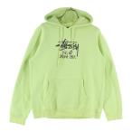 STUSSY ステューシー INC.LAGUNA U.S.A. プリントスウェットパーカー フーディ ライトグリーン