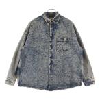 ショッピングマルニ MARNI マルニ マーブルデニムオーバーシャツ ブリーチ加工 長袖シャツ ブルー CUJU0061A0 USCV35