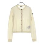 ショッピングmoncler MONCLER モンクレール CARDIGAN TRICOT ロゴ刺繍スナップカーディガン アイボリー J10939B00026