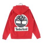 SUPREME シュプリーム 16AW ×Timberland LOGO SWEATSHIRTS ティンバーランド ロゴ刺繍プルオーバースウェットパーカー フーディー レッド