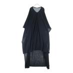 ショッピングリネン Yohji Yamamoto POUR HOMME ヨウジヤマモト プールオム 19SS リネン混 マントデザイン 変形ロングカーディガン ブラック HH-T69-986