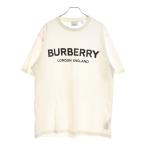 ショッピングBURBERRY BURBERRY バーバリー LOGO PRINT TEE 8026017 フロントロゴプリント クルーネック半袖Tシャツカットソー ホワイト