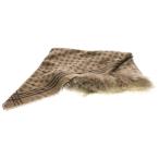 ショッピングLOEWE LOEWE ロエベ アナグラム ウール スカーフ ブラウン レディース