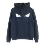 FENDI フェンディ 18AW Monster Eyes Hoodie FY0767 モンスターアイ プルオーバーパーカー フーディ ブラック