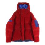 ショッピングmoncler MONCLER モンクレール 19AW STULLER GIUBBOTTO コーデュロイ ロゴワッペン ダウンジャケット フーディ レッド E20974186700 V0045