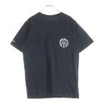 ショッピングクロムハーツ クロムハーツ Horseshoe Ch Cross T-shirt バックホースシュー CHクロスプリント クルーネック半袖Tシャツカットソー ブラック