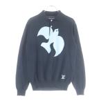 LOUIS VUITTON ルイヴィトン 23SS バードジャカード ニットポロシャツ ブラック RM2319 SQ3 HON02W
