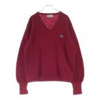 LACOSTE Lacoste 70s IZOD one отметка Logo вырез лодочкой вязаный свитер красный 