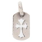 CHROME HEARTS クロムハーツ DT TNY CO CRS タイニーカットアウトクロスドッグタグ チャーム シルバーネックレストップ