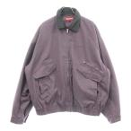 SUPREME シュプリーム 24AW Leather Collar Utility Jacket レザーカラーユーティリティジャケット パープル ※フード欠品