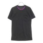 CHROME HEARTS クロムハーツ NECK LOGO S/S TEE ネック ロゴプリント 半袖Tシャツ ブラック/パープル