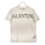 VALENTINO ヴァレンチノ 22SS スパンコールロゴ半袖Tシャツ ホワイト レディース 2B3MG20V7T7