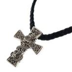 CHROME HEARTS クロムハーツ CELTIC CROSS XS ケルティッククロス LEATHER BRAID スクロールレザーブレード シルバー