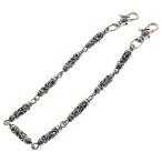 CHROME HEARTS クロムハーツ ROLLER LONG-S 2クリップ ローラー ウォレットチェーン ロング シルバー 9LINK オールド